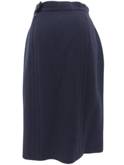 羊毛 CC 标志纽扣套装，深海军蓝