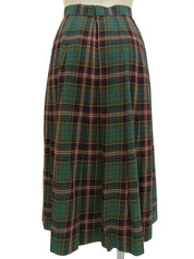 チェックパターンロゴボタンセットアップ グリーン/ネイビー/レッド