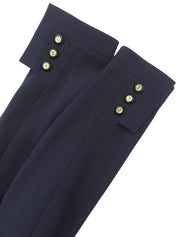 羊毛 CC 标志纽扣套装，深海军蓝