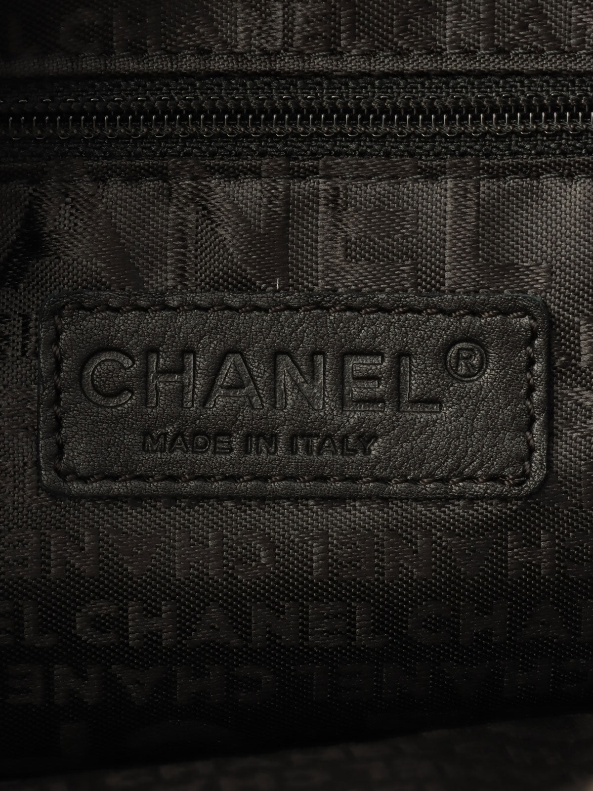 2004年頃製 スエードカメリアパターンCCマークプレートチェーンショルダーバッグ ブラック