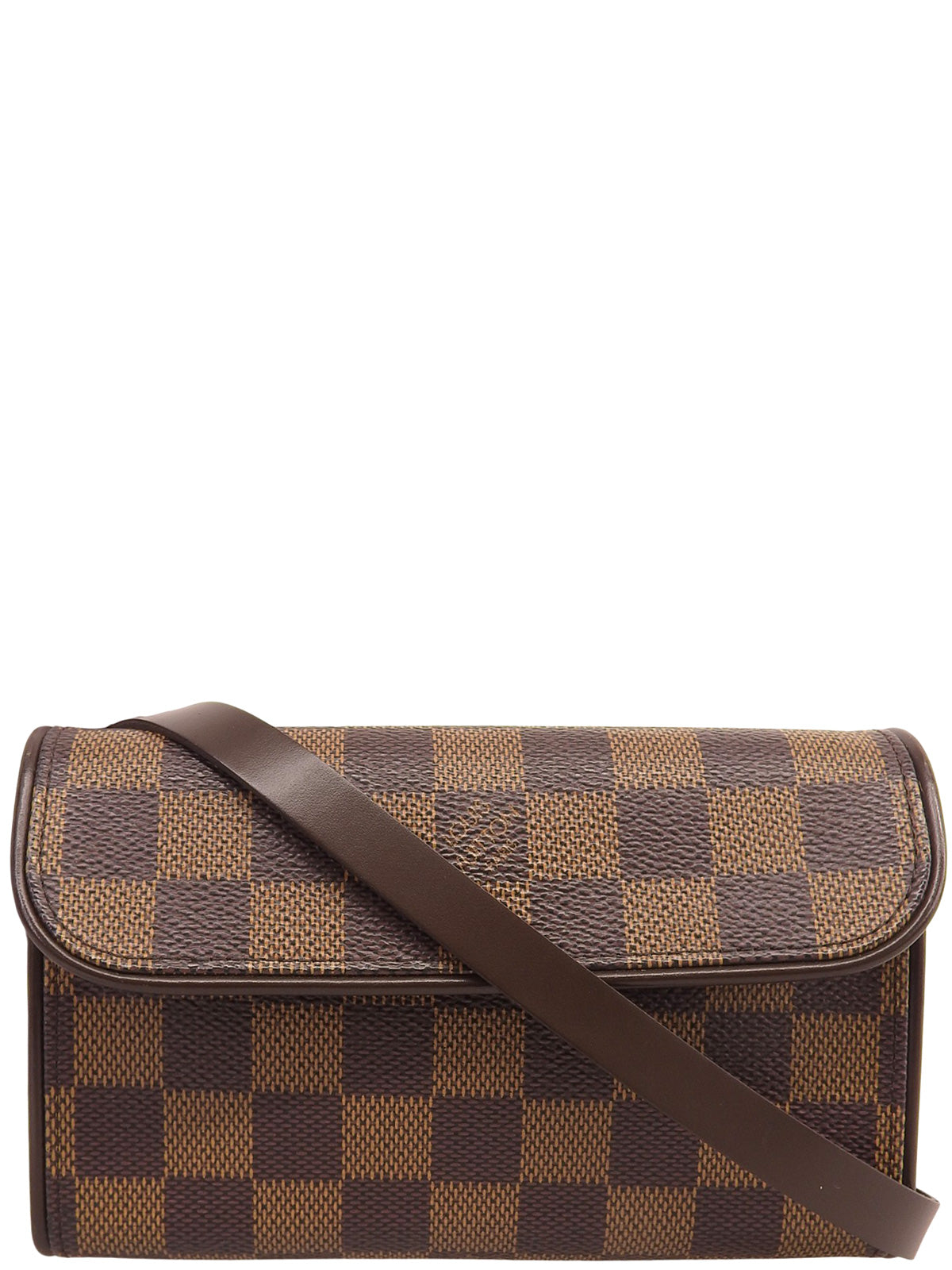 2001 Damier Florentine 帆布手拿包 棕色