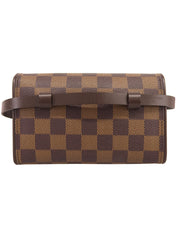 2001 Damier Florentine 帆布手拿包 棕色