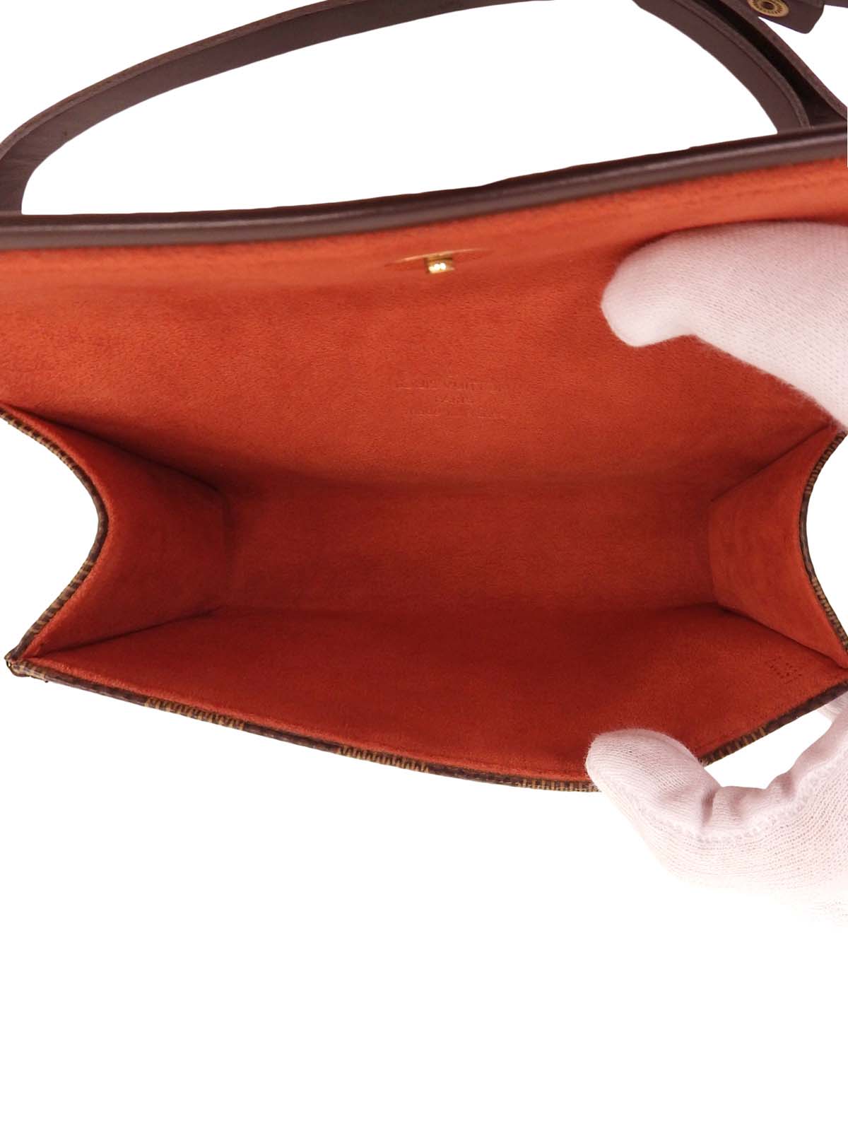 2001年製 キャンバスダミエポシェットフロランティーヌ ブラウン