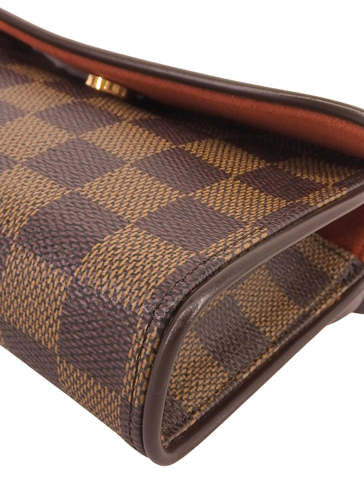 2001年製 キャンバスダミエポシェットフロランティーヌ ブラウン