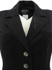 1997年製 ロゴCCマークボタンノースリーブジャケット ブラック