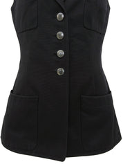 1997年製 ロゴCCマークボタンノースリーブジャケット ブラック