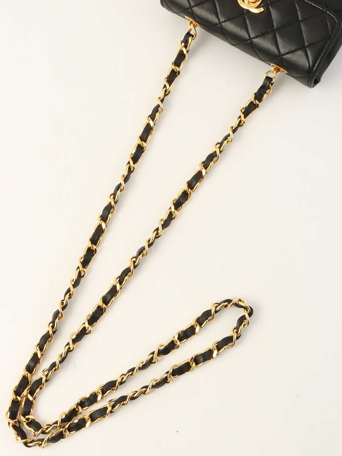 1990年頃製 CCターンロックチェーンショルダーバッグミニ ブラック