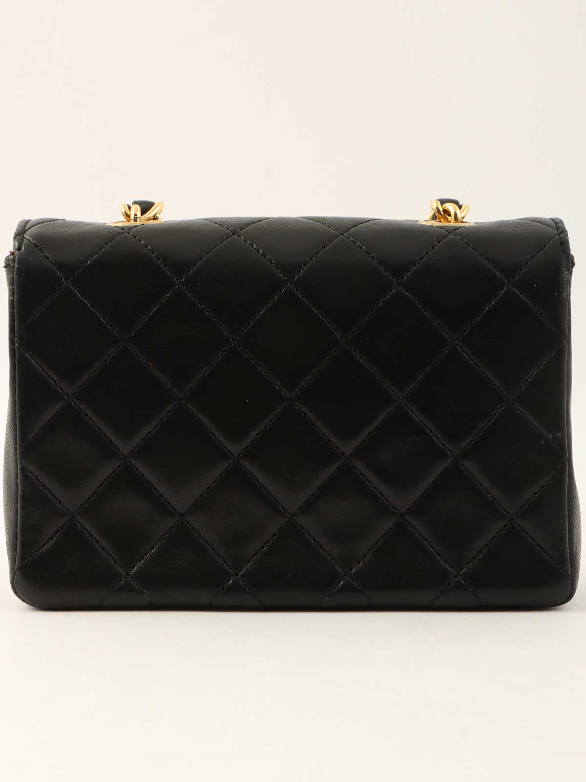 1990年頃製 CCターンロックチェーンショルダーバッグミニ ブラック