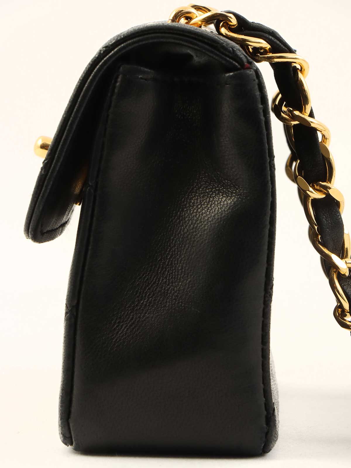 1990年頃製 CCターンロックチェーンショルダーバッグミニ ブラック