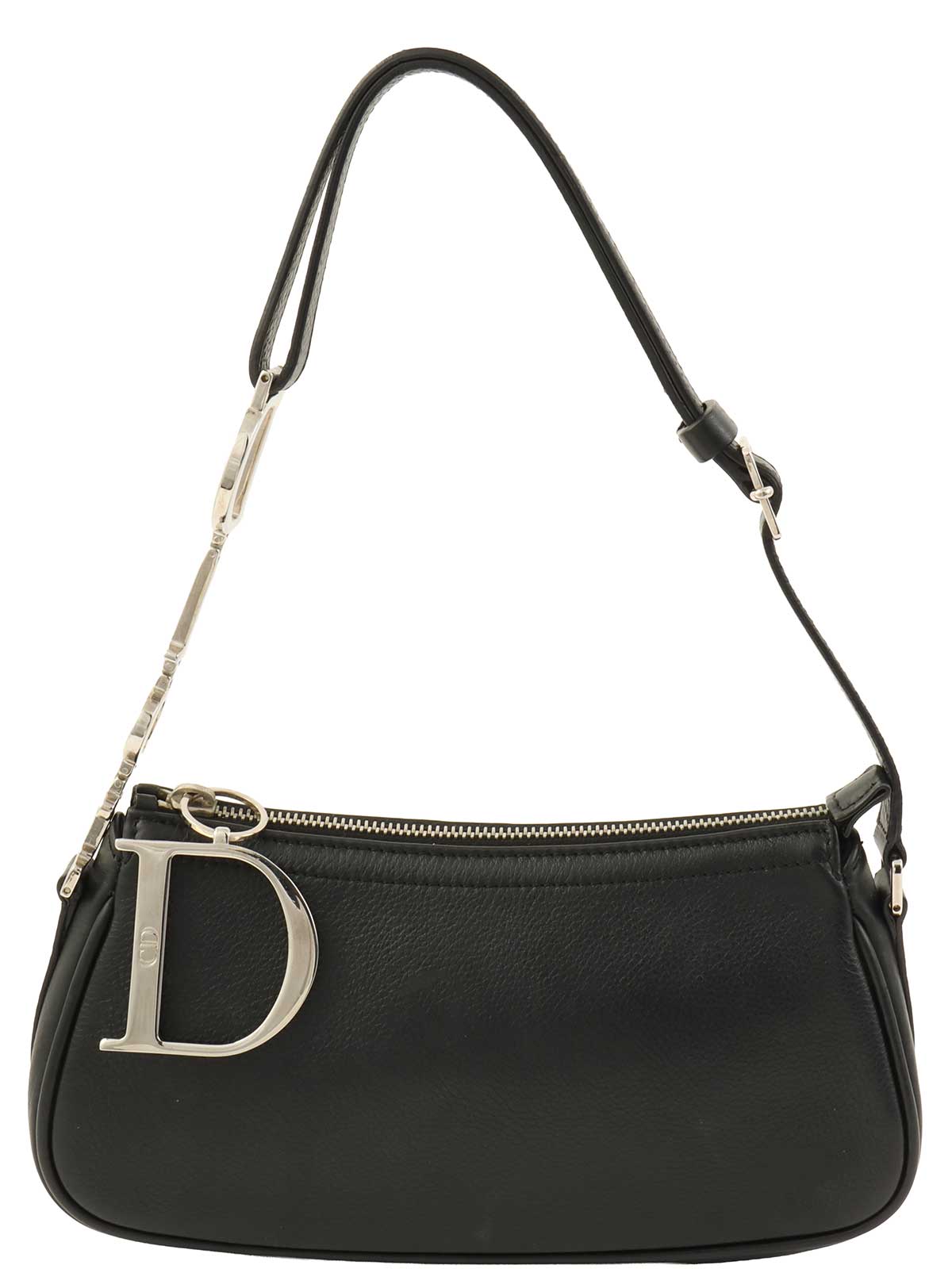 ロゴプレートワンショルダーバッグ ブラック