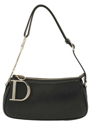 ロゴプレートワンショルダーバッグ ブラック