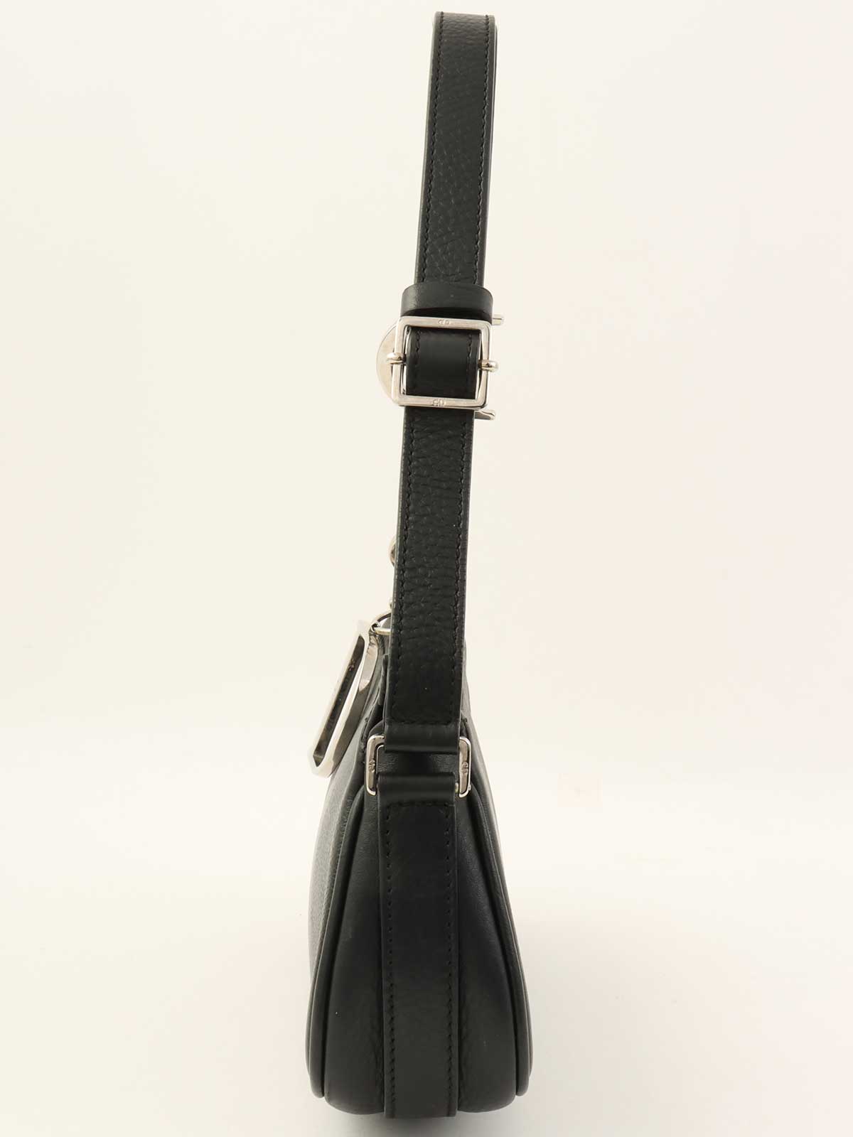 ロゴプレートワンショルダーバッグ ブラック