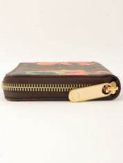 2009 Canvas Monogram Rose Zippy Wallet in Brown/Pink