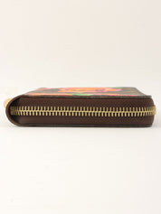 2009 Canvas Monogram Rose Zippy Wallet in Brown/Pink