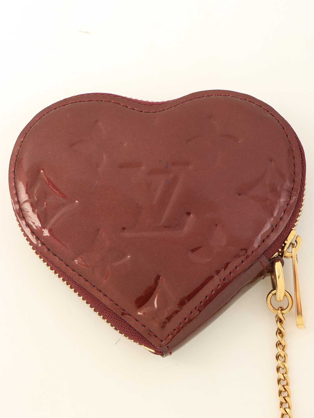 2010 Monogram Vernis Porte Monnaie Coeur Rouge Fauvist