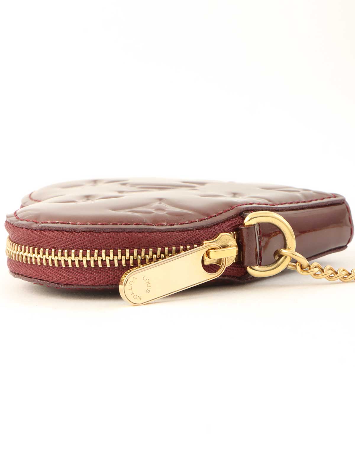 2010 Monogram Vernis Porte Monnaie Coeur Rouge Fauvist