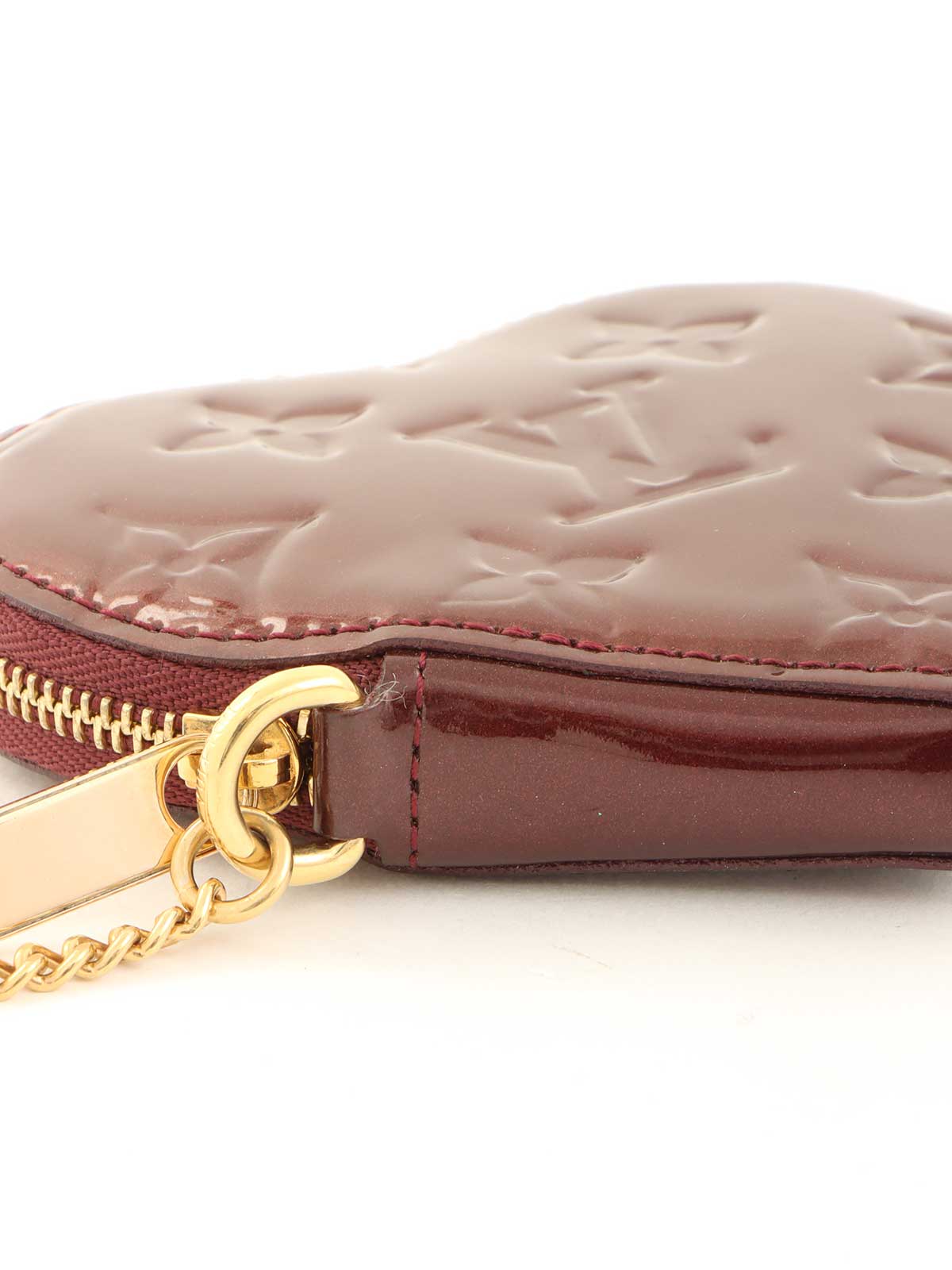 2010 Monogram Vernis Porte Monnaie Coeur Rouge Fauvist