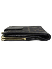 FF Zucca Pattern Clasp Wallet Brown
