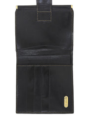 FF Zucca Pattern Clasp Wallet Brown