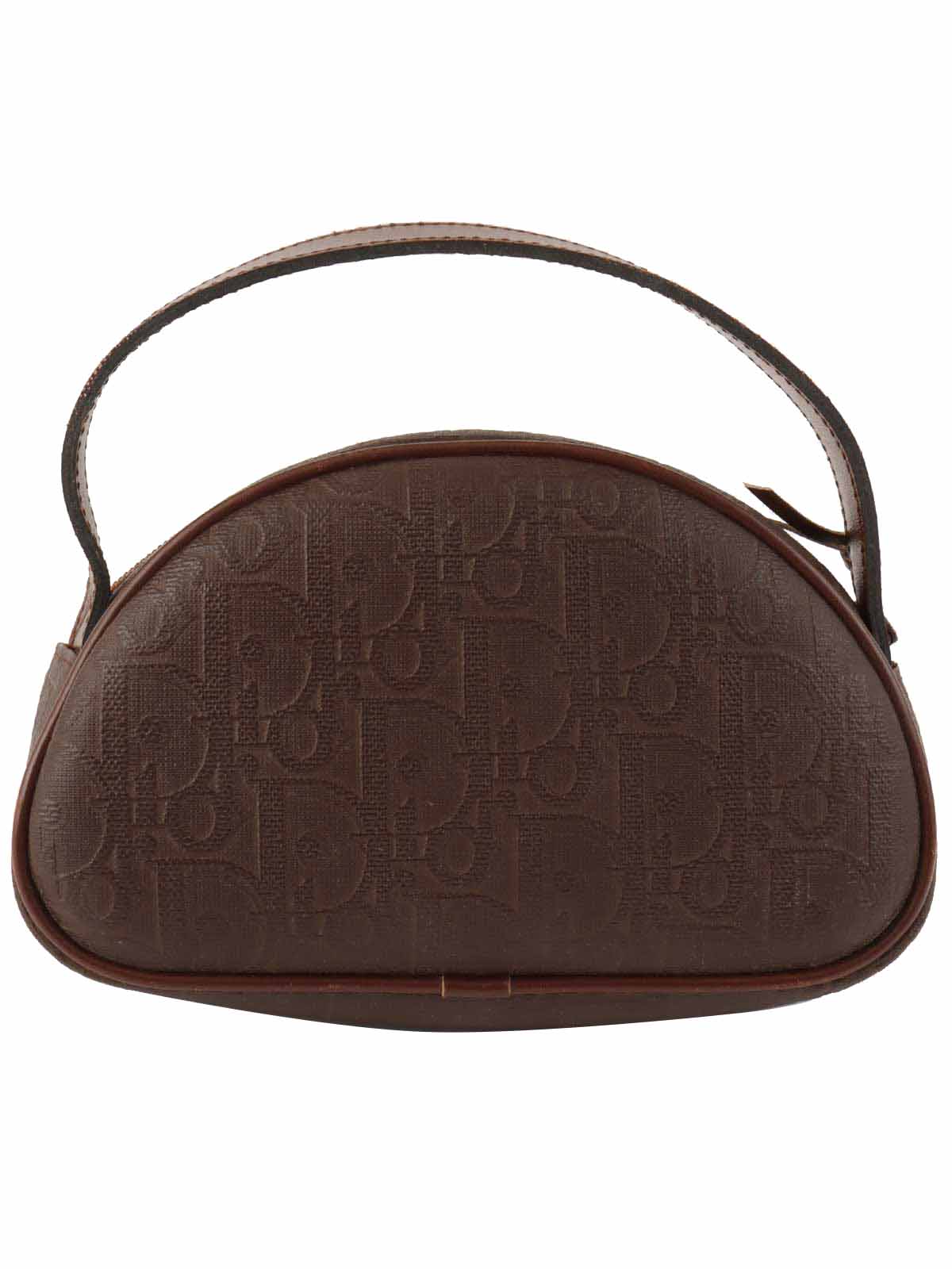 トロッターパターンロゴプレートミニハンドバッグ ブラウン