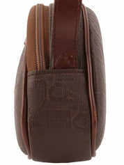 トロッターパターンロゴプレートミニハンドバッグ ブラウン