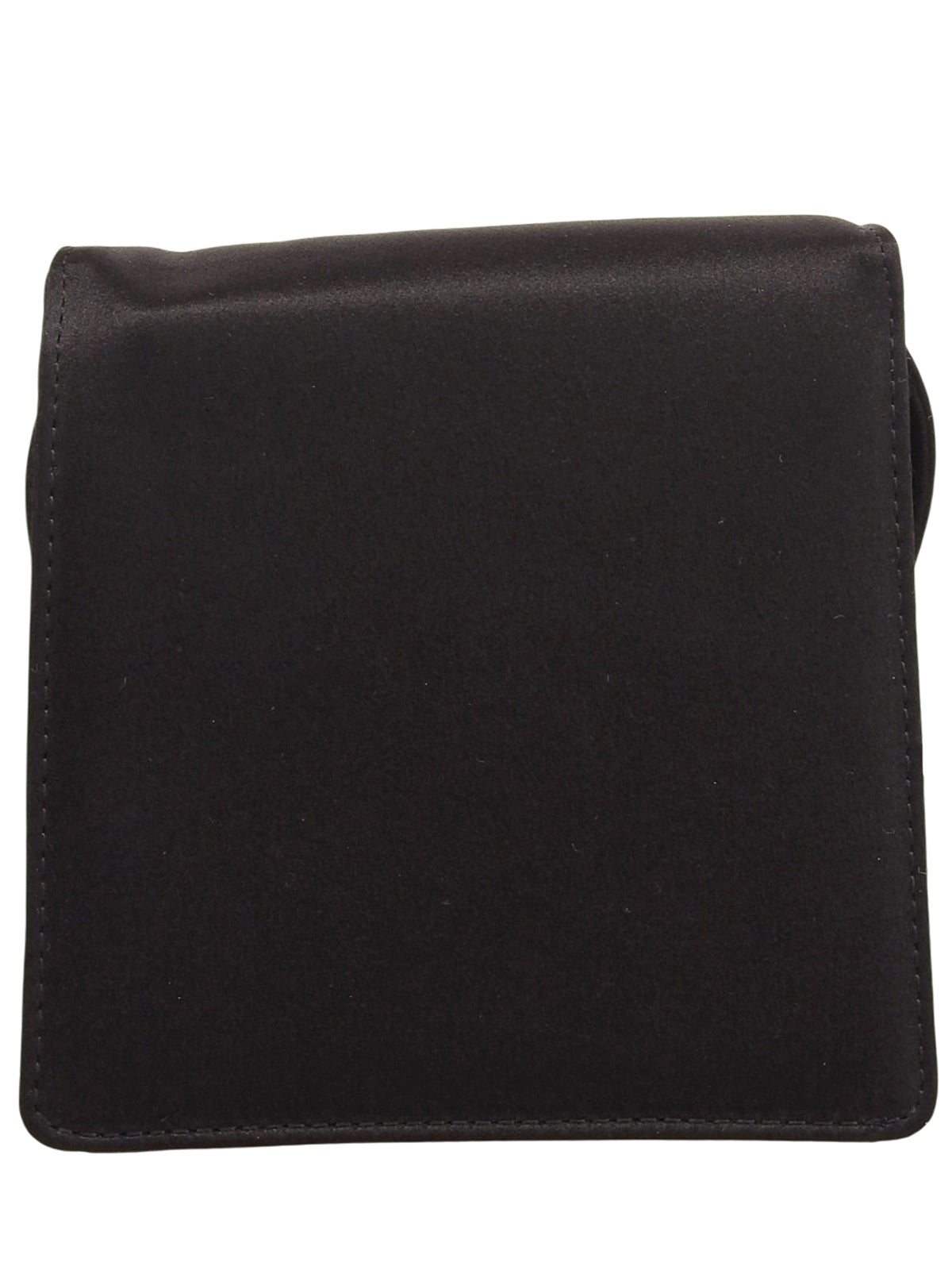 サテンロゴプレートミニショルダーバッグ ブラック