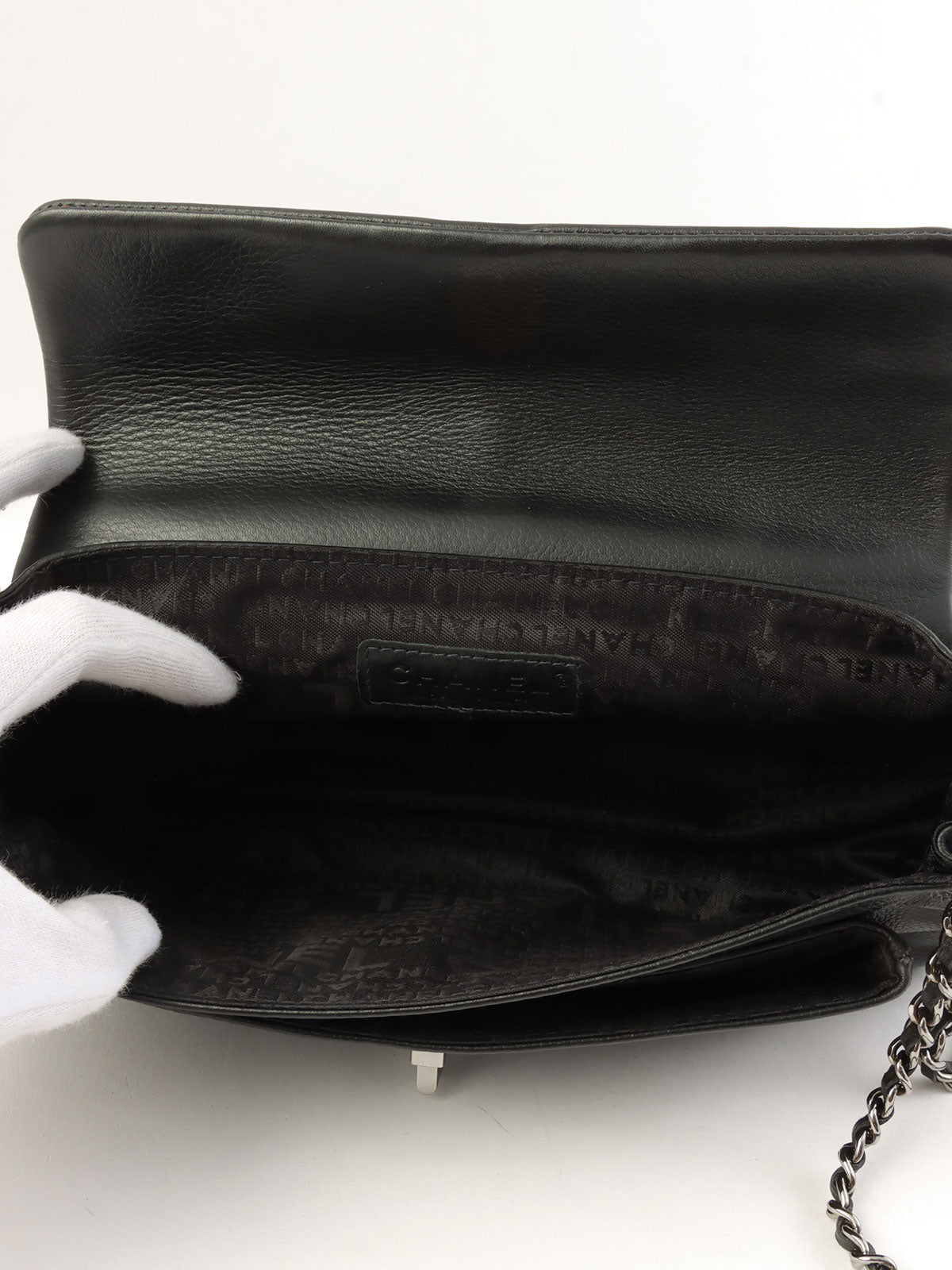 2000年頃製 2.55ターンロックチェーンショルダーバッグ ブラック