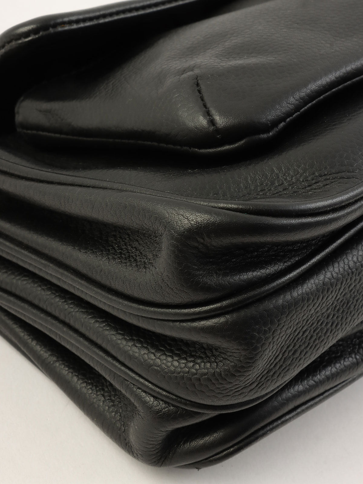 2.55 Turn Lock Chain Shoulder Bag, Black, Made in 2000