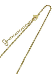 Circle Emblem Logo Plate Necklace Gold
