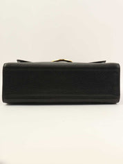 サークルロゴプレートショルダーバッグ　ブラック