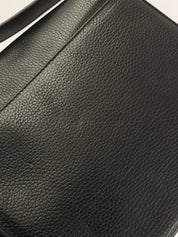 Circle Logo Plate Shoulder Bag Black