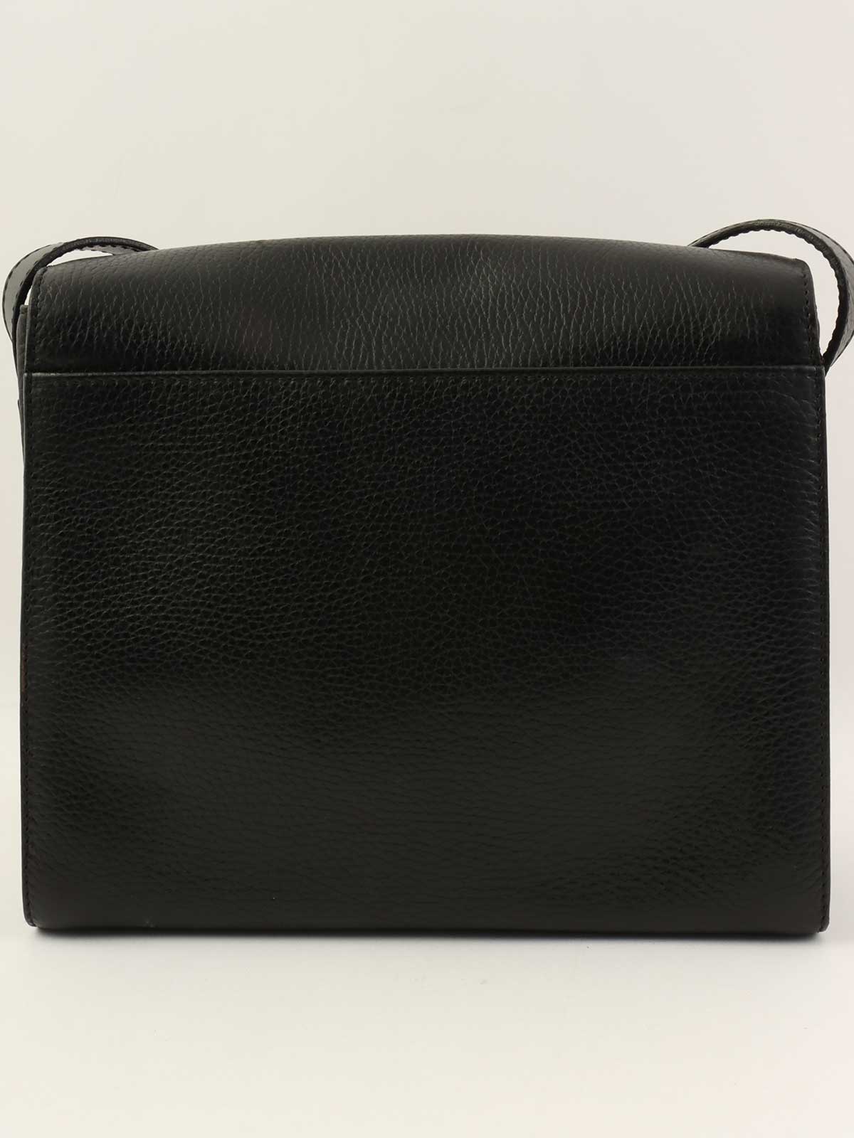 サークルロゴプレートショルダーバッグ　ブラック