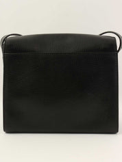 サークルロゴプレートショルダーバッグ　ブラック