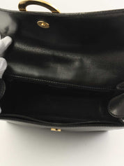 サークルロゴプレートショルダーバッグ　ブラック