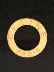 サークルロゴプレートショルダーバッグ　ブラック