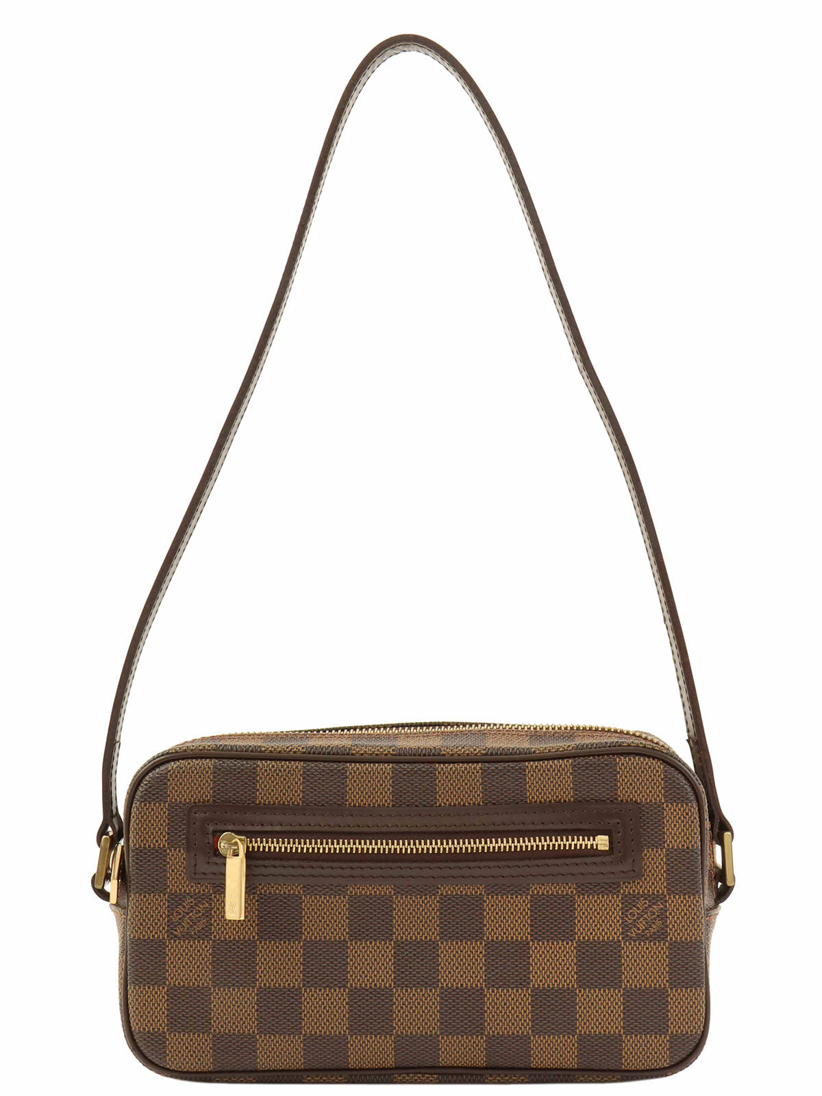 Canvas Damier Pochette Cite Brown