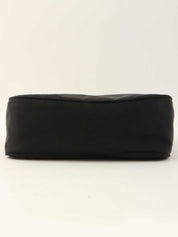 ナイロンロゴプレートハンドバッグ ブラック