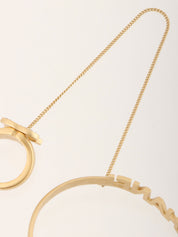 2001年製 CCマークラインストーンリング付きバングル ゴールド