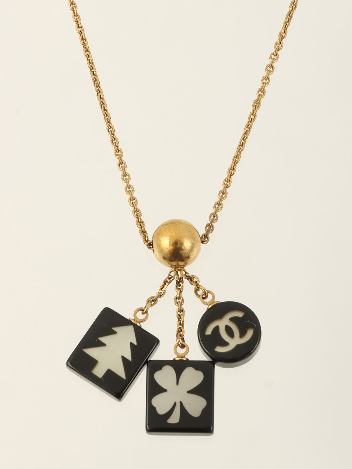 2003年製 マルチモチーフCCマークネックレス ゴールド/ブラック