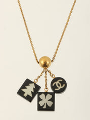 2003年製 マルチモチーフCCマークネックレス ゴールド/ブラック