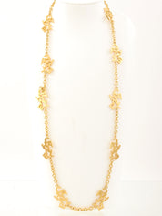 ロゴプレートロングネックレス ゴールド