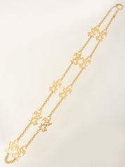 ロゴプレートロングネックレス ゴールド