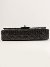 2008 Striped Pattern Matelasse Stitch 2.55 Chain Shoulder Bag in Black