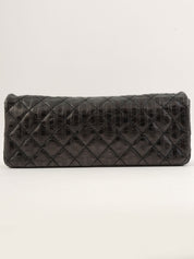 2008 Striped Pattern Matelasse Stitch 2.55 Chain Shoulder Bag in Black