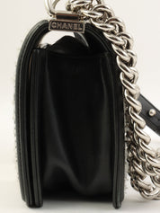 2017 Sequin Boy Chanel Chain Shoulder Bag in Black/White
