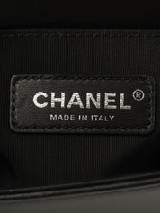 2017 Sequin Boy Chanel Chain Shoulder Bag in Black/White