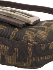 FF Zucca Pattern Mini Croissant Handbag, Brown