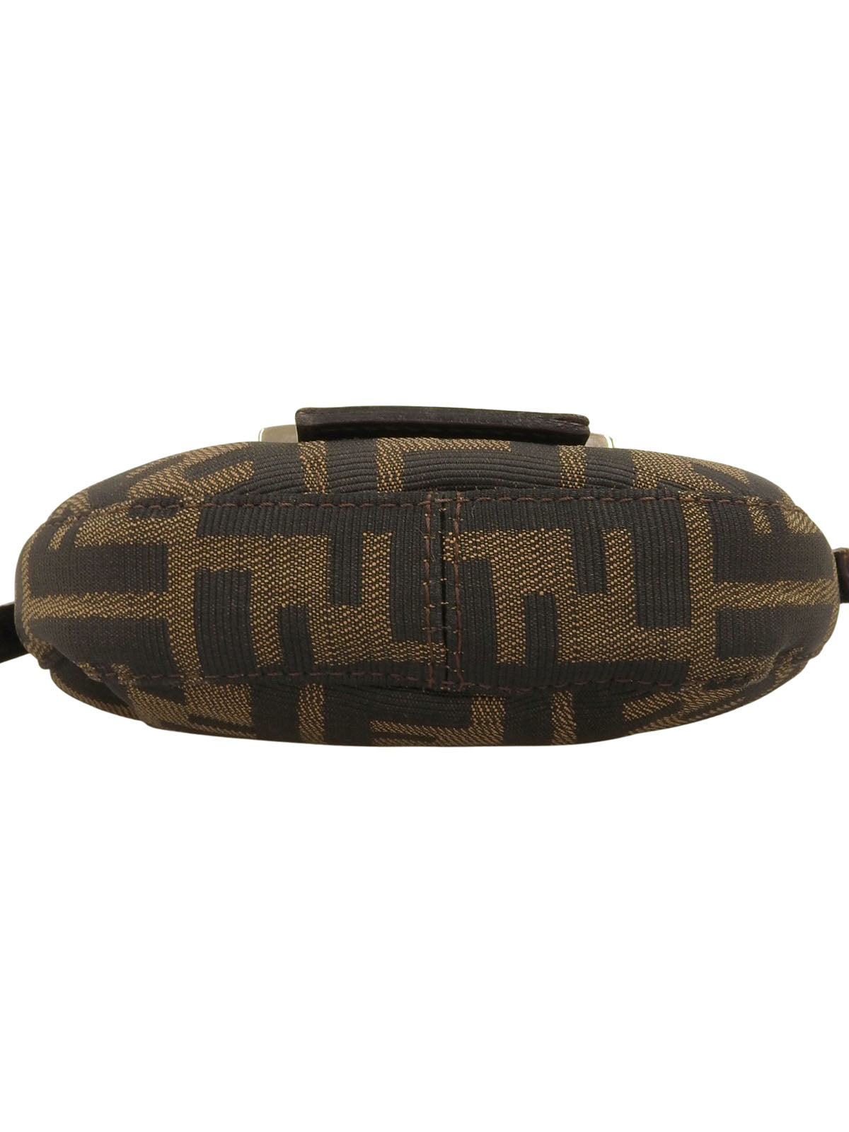 FF Zucca Pattern Mini Croissant Handbag, Brown