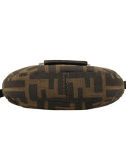 FFズッカパターンミニクロワッサンハンドバッグ ブラウン