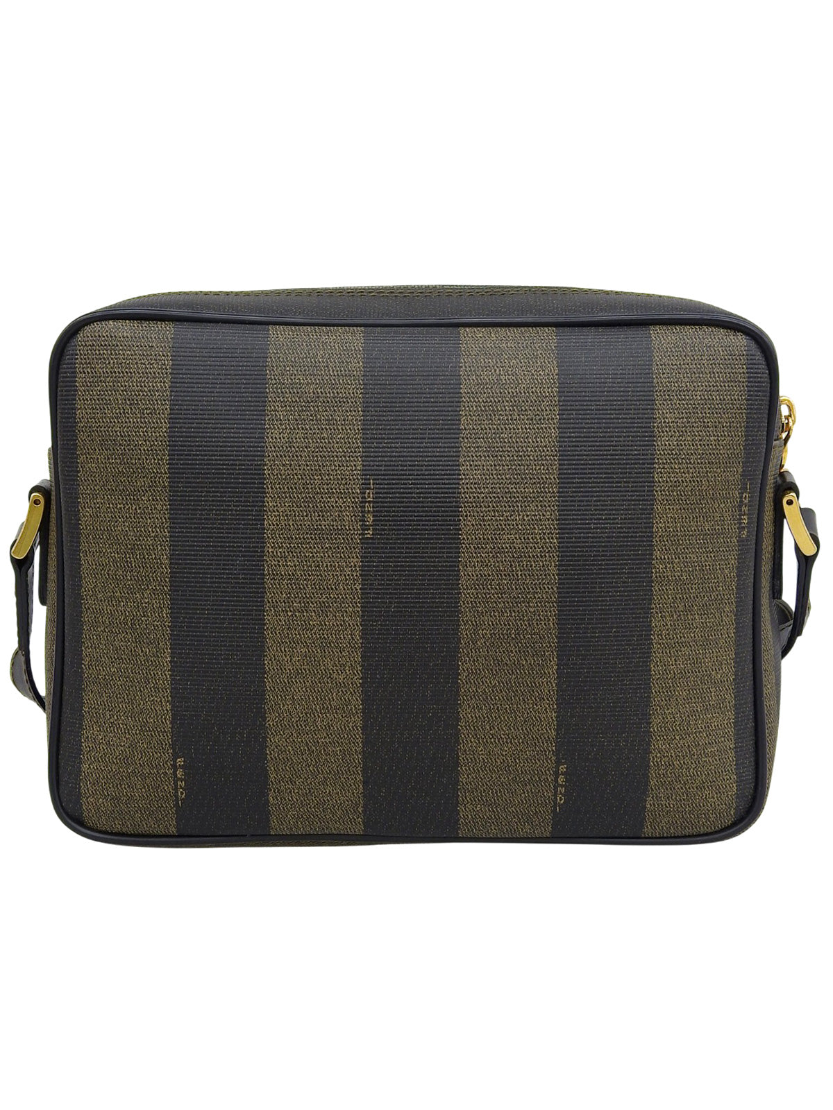 ペカンパターンロゴエンボスショルダーバッグ ブラウン/ブラック